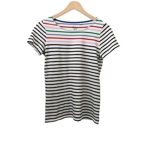 Boden Multicolor Striped Short Sleeve Tee